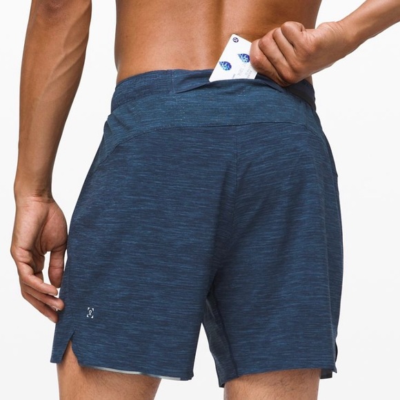 lululemon athletica Other - Lululemon Surge Shorts Heather’s Allover Iron Blue